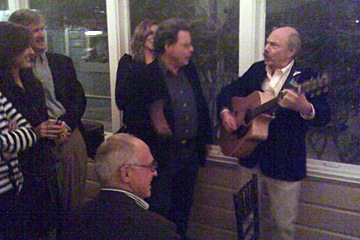Jim Kunstler and Walter Chatham entertaining colleagues at Seaside