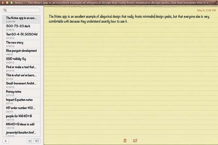 Mac Notes screen shot