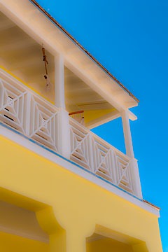 upper porch detail shot at Schooner Bay, Bahamas