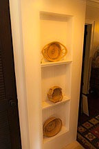 carving into walls for extra space in the Chael-Dover Cottage in Miami, Florida