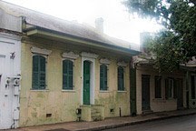 brick Creole cottage in New Orleans French Quarter